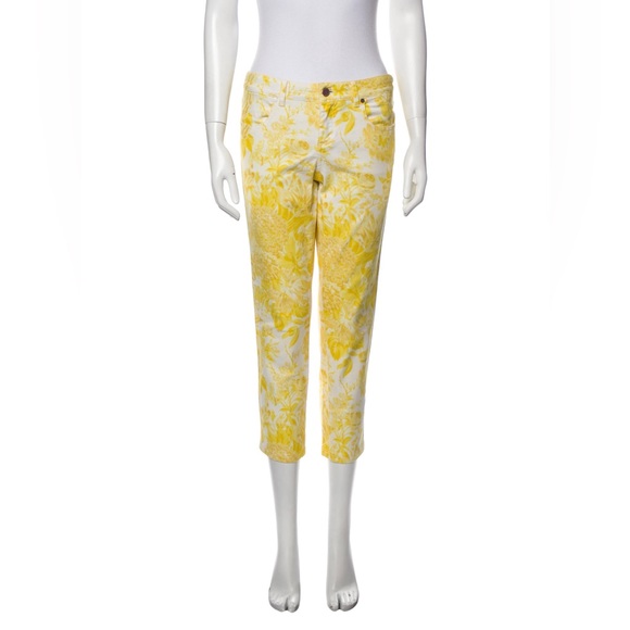 STELLA MCCARTNEY Resort Wear. Butter Yellow Mid-Rise Straight Leg Jeans. 🌞 - Picture 3 of 5